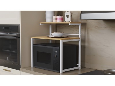 Помощна етажерка за кухня Kitchen 302 (дъб артисан/бяло)
